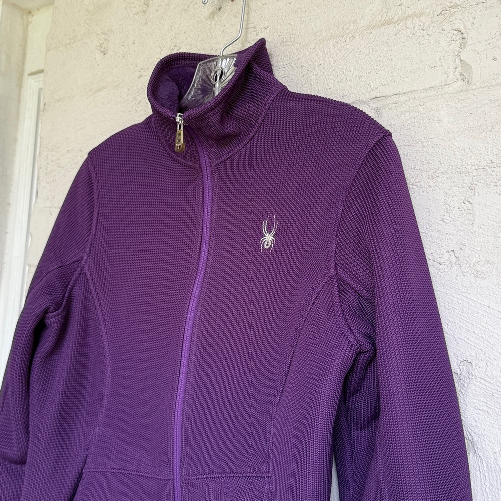 Spyder Purple Zip Up Core Sweater Jacket Size Small - Picture 4 of 12